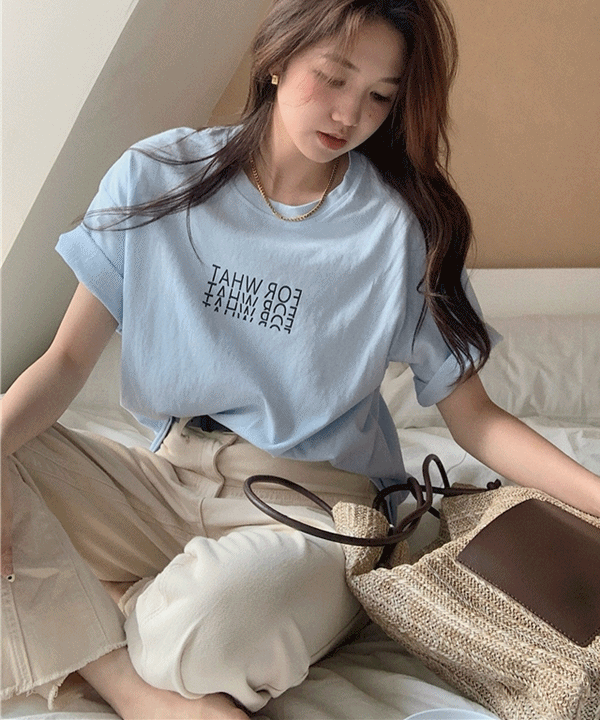 [데일리룩/색감최고]포와트 루즈핏 반팔 티셔츠(2col)